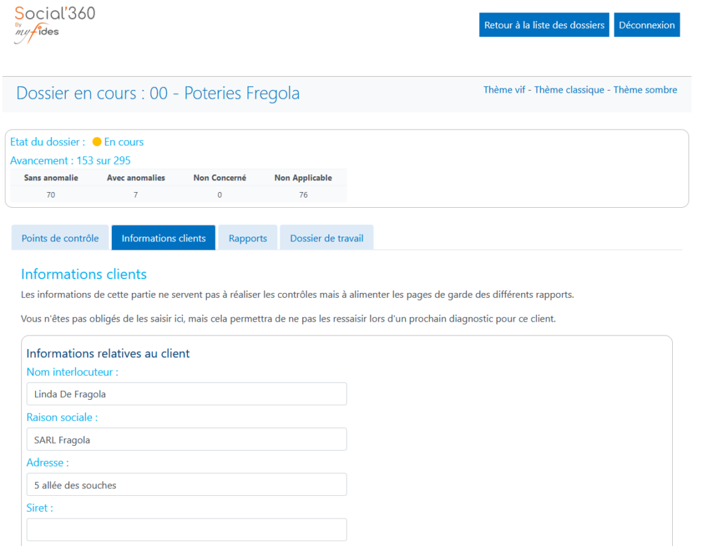 social360 informations clients